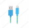 1M Length Weave Connector to USB Power & Data Cable for Apple iPhone 5- Light Blue SKU: MBL-12790
