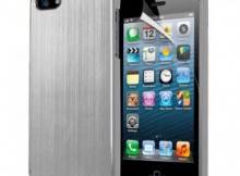 MKC-9277 Luxury Brushed Metal Aluminum Chrome Hard Case For iPhone 4 -Black