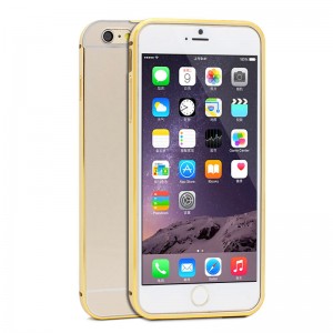 MKC-13638 Ultra-thin Aluminum Metal Bumper Case for iPhone 6 - Golden
