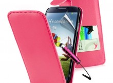 PU LEATHER FLIP CASE COVER For I9500