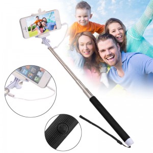 Wholesale Handheld Wired Cable Selfie Stick Monopod Extendable Pole