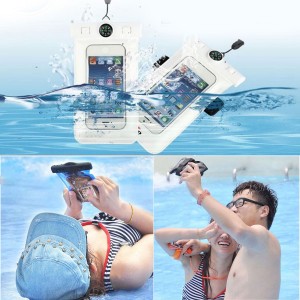 6 inch Universal Waterproof Case Pouch Bag for Phones Camera - Black