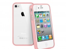 TPU+PC Case Cover For iPhone 4&4GS - Light Pink