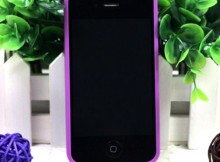 Wholesale TPU+PC Case Cover For iPhone 4&4GS--Purple