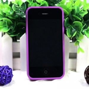 Wholesale TPU+PC Case Cover For iPhone 4&4GS--Purple