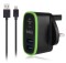 Wholesale Belkin Dual USB 2.1A UK Wall Charger & 1.2m Lightning Cable for iPhone5 6 iPod iPad - Black