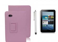 New Leather Smart Case Cover for Samsung Galaxy Tab 2 P3100 P3110 7 Inch Tablet -Pink